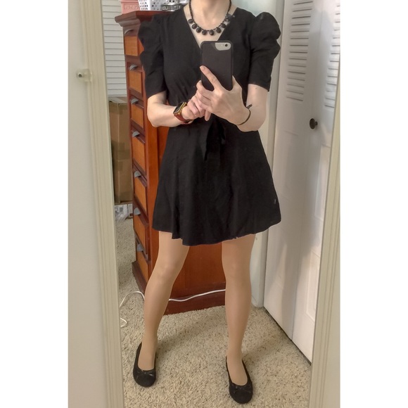 Black Cotton Mini Dress One Left - Picture 4 of 5
